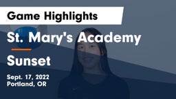 St. Mary's Academy  vs Sunset  Game Highlights - Sept. 17, 2022