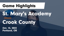 St. Mary's Academy  vs Crook County Game Highlights - Oct. 15, 2022