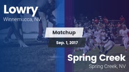 Matchup: Lowry HS vs. Spring Creek  2017