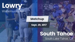 Matchup: Lowry HS vs. South Tahoe  2017