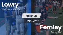 Matchup: Lowry HS vs. Fernley  2018