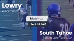 Matchup: Lowry HS vs. South Tahoe  2018