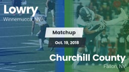 Matchup: Lowry HS vs. Churchill County  2018