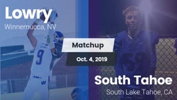 Matchup: Lowry HS vs. South Tahoe  2019