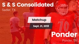Matchup: S & S Consolidated vs. Ponder  2018
