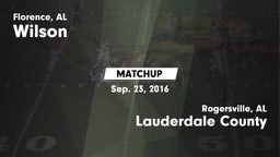 Matchup: Wilson vs. Lauderdale County  2016