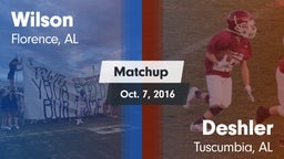 Matchup: Wilson vs. Deshler  2016