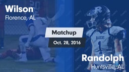 Matchup: Wilson vs. Randolph  2016