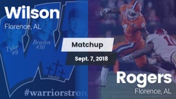 Matchup: Wilson vs. Rogers  2018