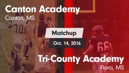 Matchup: Canton Academy vs. Tri-County Academy  2016