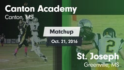 Matchup: Canton Academy vs. St. Joseph  2016
