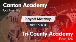 Matchup: Canton Academy vs. Tri-County Academy  2016