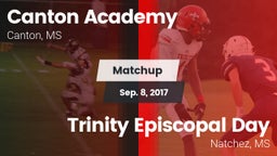 Matchup: Canton Academy vs. Trinity Episcopal Day  2017