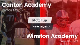 Matchup: Canton Academy vs. Winston Academy  2017