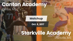 Matchup: Canton Academy vs. Starkville Academy  2017