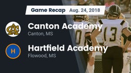 Recap: Canton Academy  vs. Hartfield Academy  2018