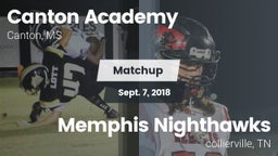 Matchup: Canton Academy vs. Memphis Nighthawks 2018