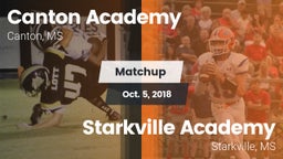 Matchup: Canton Academy vs. Starkville Academy  2018