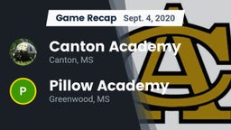 Recap: Canton Academy  vs. Pillow Academy 2020