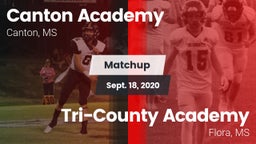 Matchup: Canton Academy vs. Tri-County Academy  2020