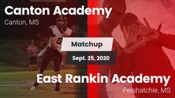 Matchup: Canton Academy vs. East Rankin Academy  2020