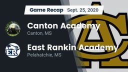 Recap: Canton Academy  vs. East Rankin Academy  2020
