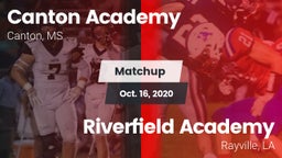 Matchup: Canton Academy vs. Riverfield Academy  2020