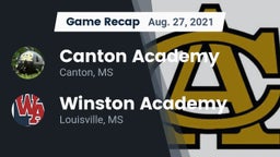 Recap: Canton Academy  vs. Winston Academy  2021