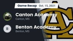 Recap: Canton Academy  vs. Benton Academy  2021
