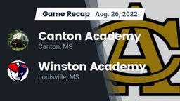 Recap: Canton Academy  vs. Winston Academy  2022