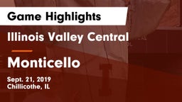 Illinois Valley Central  vs Monticello  Game Highlights - Sept. 21, 2019