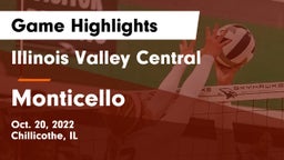 Illinois Valley Central  vs Monticello Game Highlights - Oct. 20, 2022