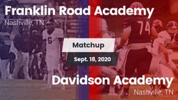 Matchup: Franklin Road Academ vs. Davidson Academy  2020