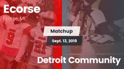 Matchup: Ecorse vs. Detroit Community 2019