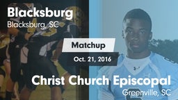 Matchup: Blacksburg vs. Christ Church Episcopal  2016