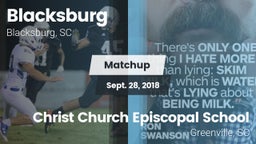 Matchup: Blacksburg vs. Christ Church Episcopal School 2018