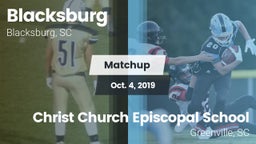 Matchup: Blacksburg vs. Christ Church Episcopal School 2019