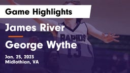James River  vs George Wythe Game Highlights - Jan. 25, 2023
