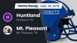 Recap: Huntland  vs. Mt. Pleasant  2018