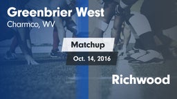 Matchup: Greenbrier West vs. Richwood  2016
