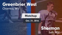 Matchup: Greenbrier West vs. Sherman  2016