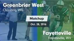 Matchup: Greenbrier West vs. Fayetteville  2016