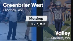 Matchup: Greenbrier West vs. Valley  2016