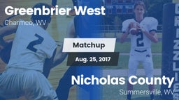 Matchup: Greenbrier West vs. Nicholas County  2017