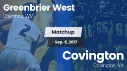 Matchup: Greenbrier West vs. Covington  2017