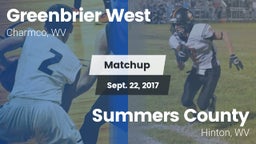 Matchup: Greenbrier West vs. Summers County  2017