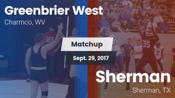 Matchup: Greenbrier West vs. Sherman  2017