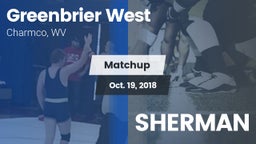 Matchup: Greenbrier West vs. SHERMAN 2018