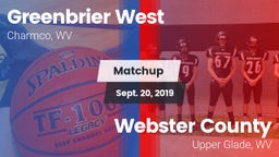 Matchup: Greenbrier West vs. Webster County  2019