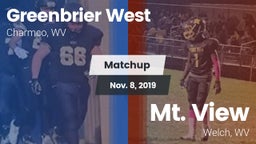 Matchup: Greenbrier West vs. Mt. View  2019